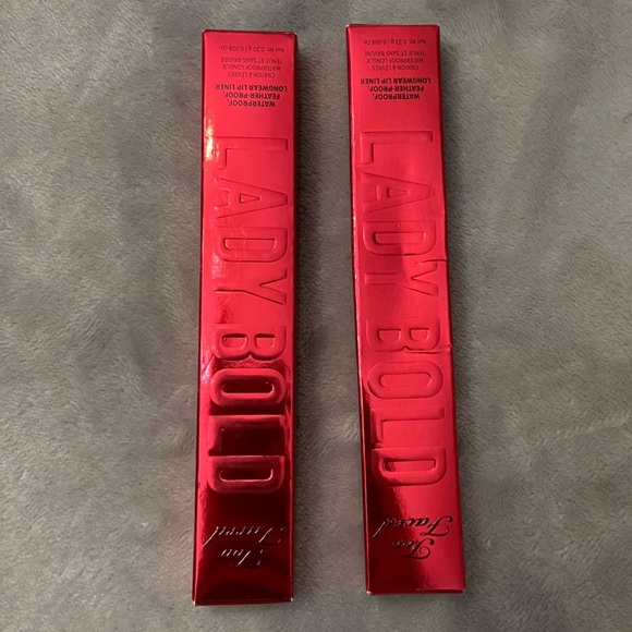 New! TWO Too faced Lady Bold red waterproof lip liner 27614 - Picture 4 of 9